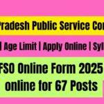 MPPSC FSO Online Form 2025