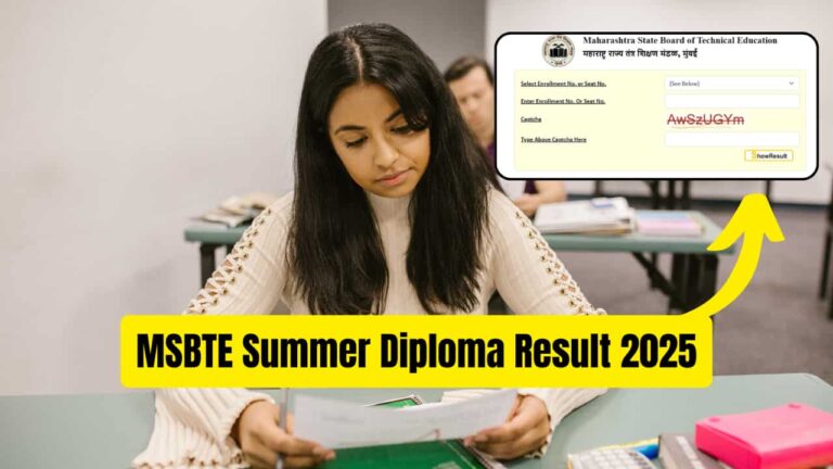 MSBTE Summer Diploma Result 2025